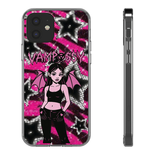 Gothic Phone Case with Vampy Design, Cute Clear Phone Case, Stylish Goth Cell Phone Cover, Unique Halloween Accessories, Trendy Gift [...]