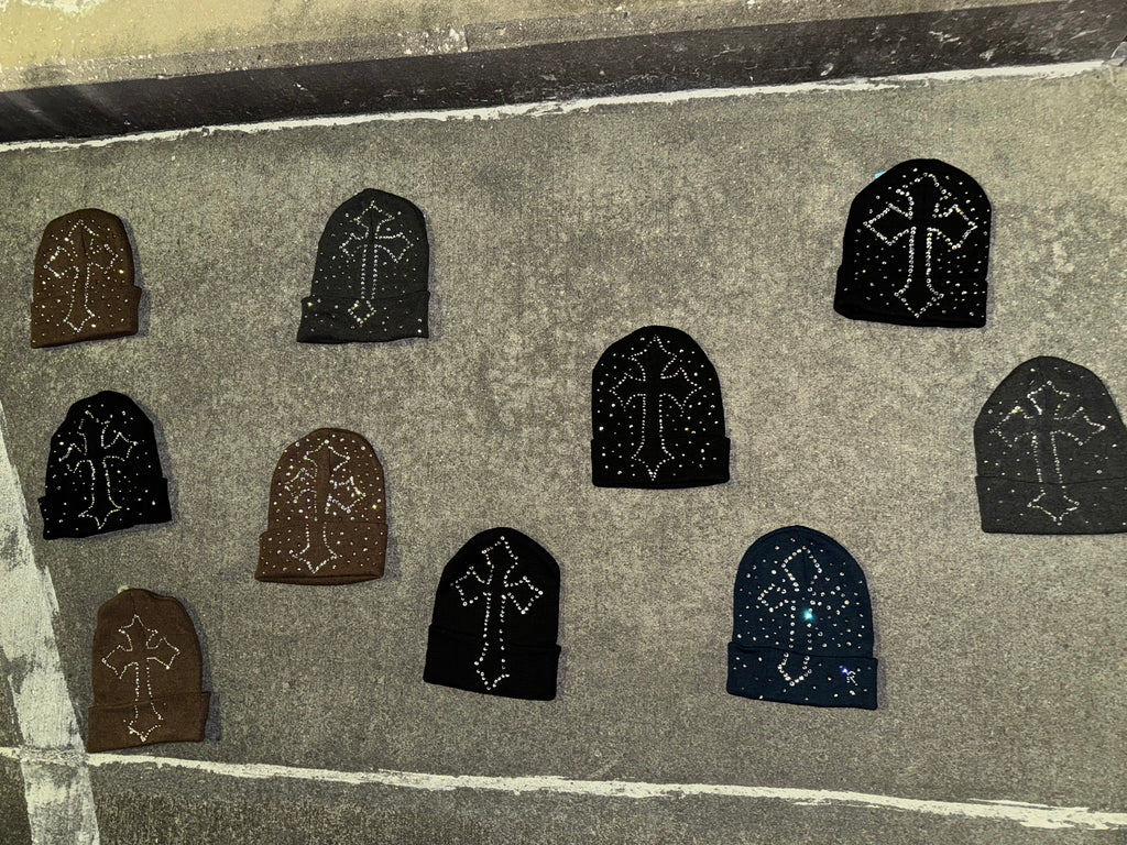 Crystal Cross Beanies